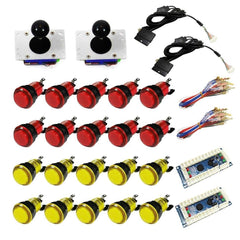 Illuminated USB Arcade Kit (for PC/PS3/MAME) Red &  Yellow - DIY Arcade Australia