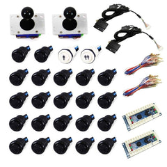 USB Arcade Kit (for PC/PS3/MAME) All Black - DIY Arcade Australia