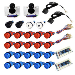 USB Arcade Kit (for PC/PS3/MAME) Red & Blue - DIY Arcade Australia