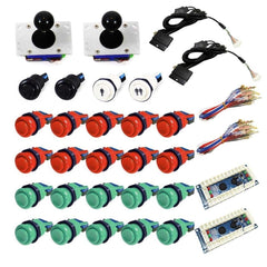 USB Arcade Kit (for PC/PS3/MAME) Red & Green - DIY Arcade Australia