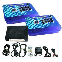 Wireless Arcade Stick Home Console with 680 Games (Two player) All Blue - DIY Arcade Australia