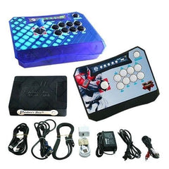Wireless Arcade Stick Home Console with 680 Games (Two player) Blue & Black - DIY Arcade Australia