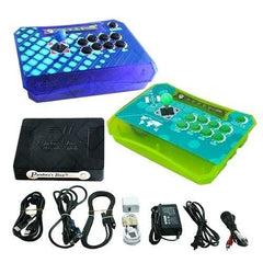 Wireless Arcade Stick Home Console with 680 Games (Two player) Blue & Green - DIY Arcade Australia