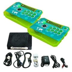 Wireless Arcade Stick Home Console with 815 Games (Two player) All Green - DIY Arcade Australia