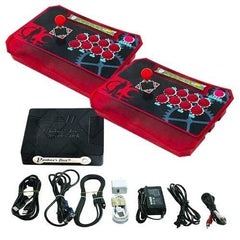 Wireless Arcade Stick Home Console with 815 Games (Two player) All Red - DIY Arcade Australia
