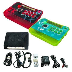 Wireless Arcade Stick Home Console with 815 Games (Two player) Red & Green - DIY Arcade Australia