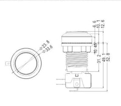 Clear Illuminated Arcade Button